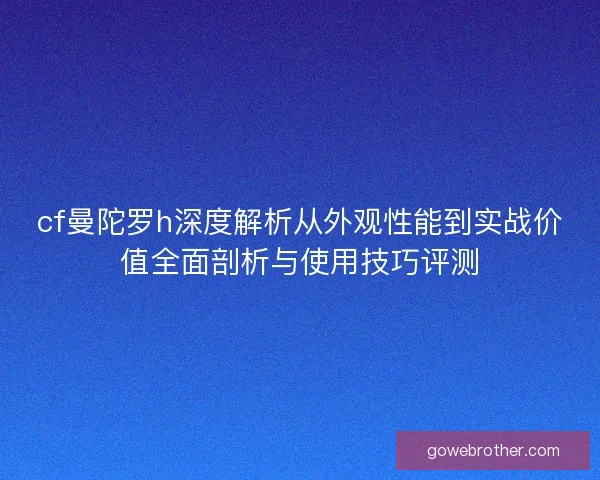 cf曼陀罗h深度解析从外观性能到实战价值全面剖析与使用技巧评测
