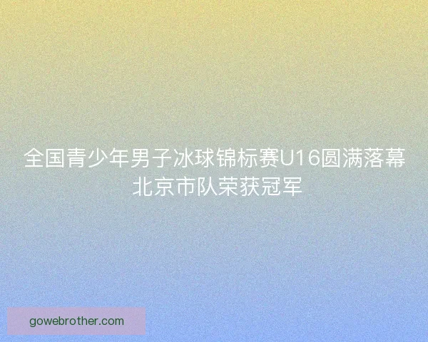 全国青少年男子冰球锦标赛U16圆满落幕 北京市队荣获冠军 全国青少年男子冰球锦标赛U16圆满落幕 北京市队荣获冠军